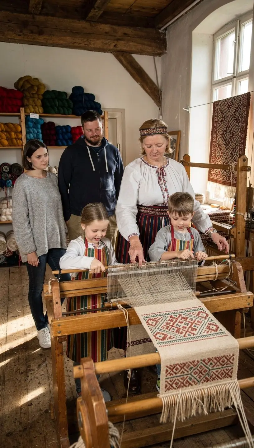 Kaunis vaade Tallinna vanalinnale, kus pered saavad koos aega veeta.